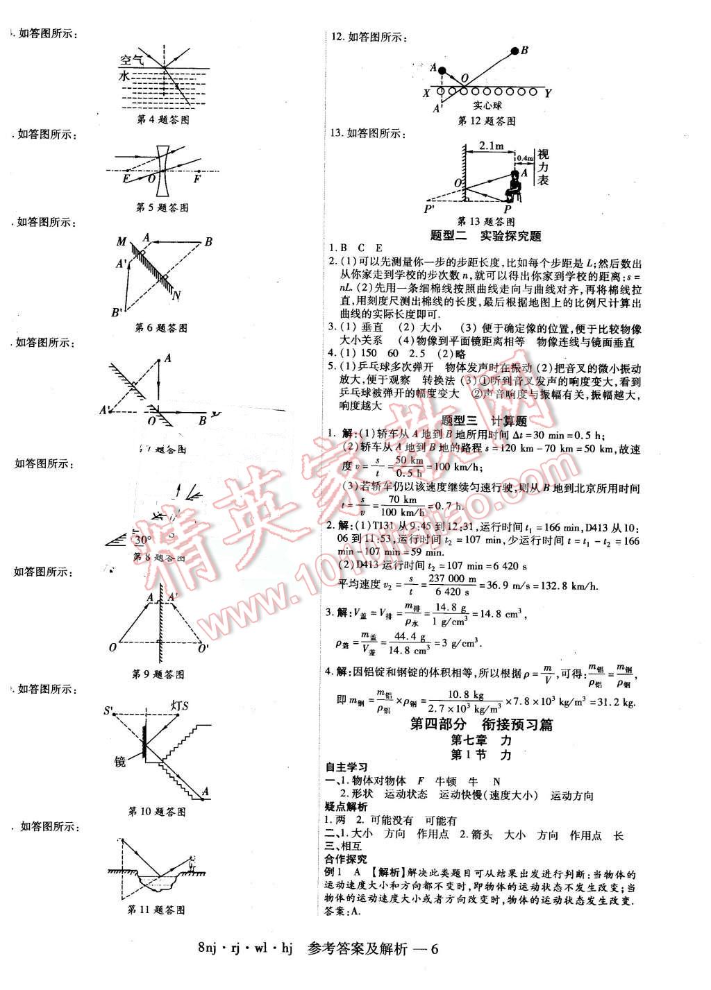 2016年金象教育U计划学期系统复习寒假作业八年级物理人教版 第6页