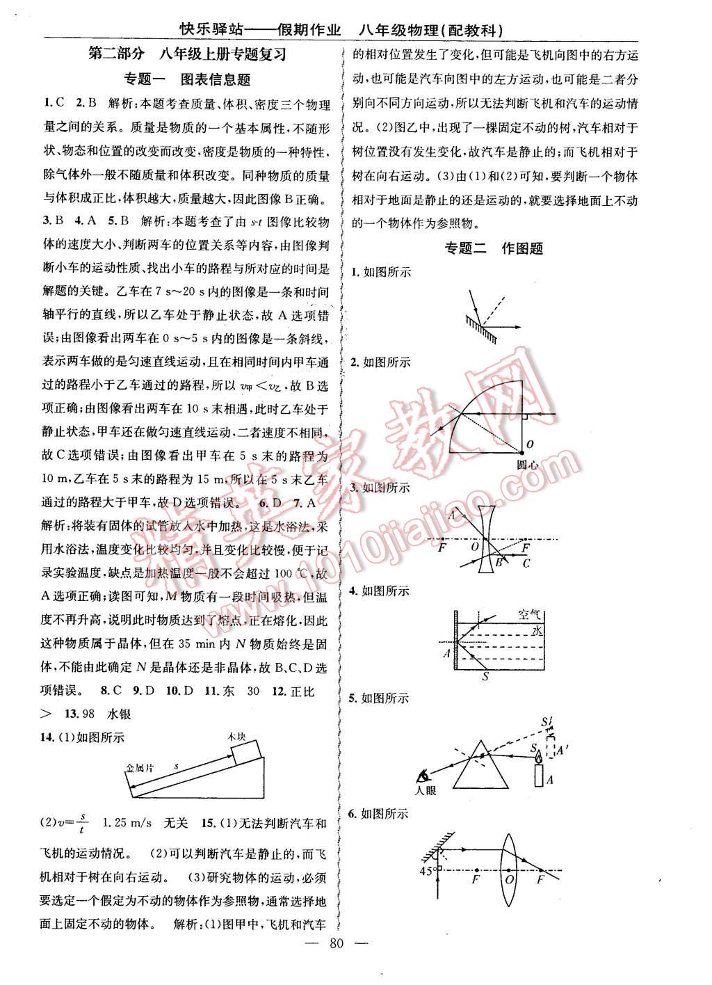 2016年期末寒假銜接快樂驛站假期作業(yè)八年級物理教科版 第4頁