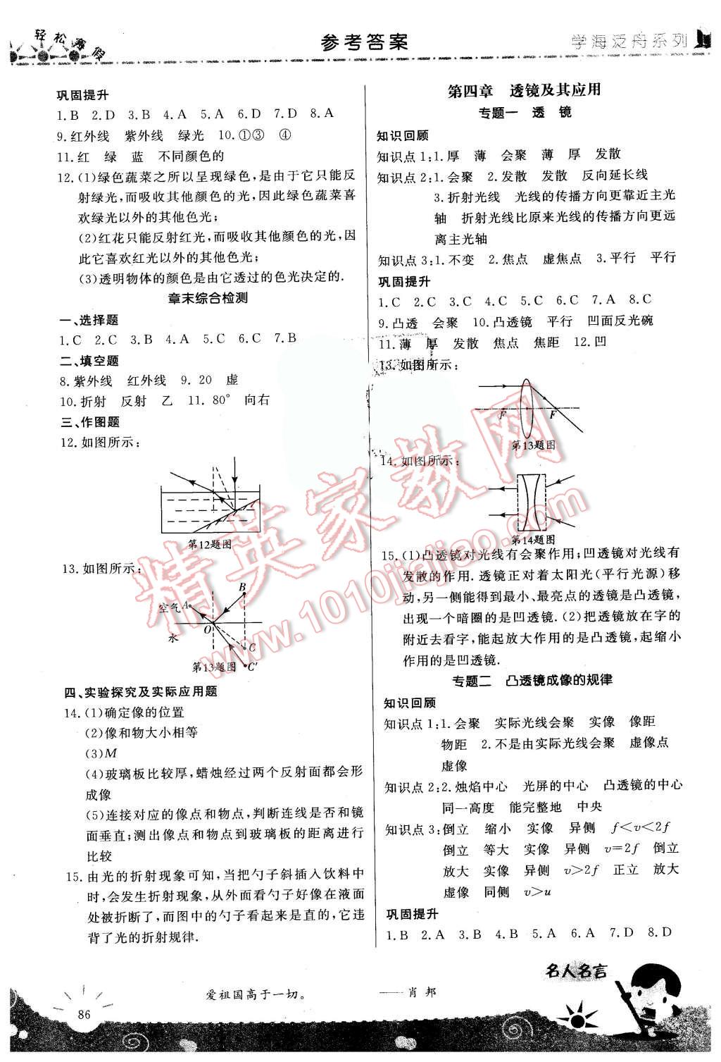 2016年轻松寒假复习加预习八年级物理 第4页