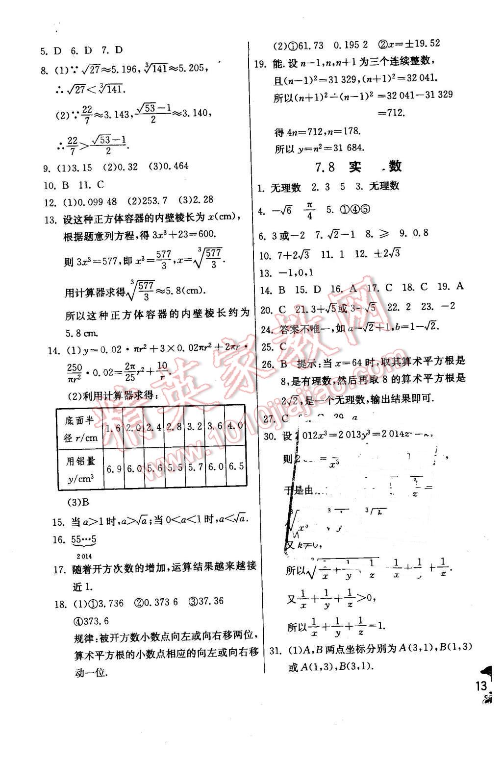 2016年實(shí)驗(yàn)班提優(yōu)訓(xùn)練八年級(jí)數(shù)學(xué)下冊(cè)青島版 第13頁(yè)