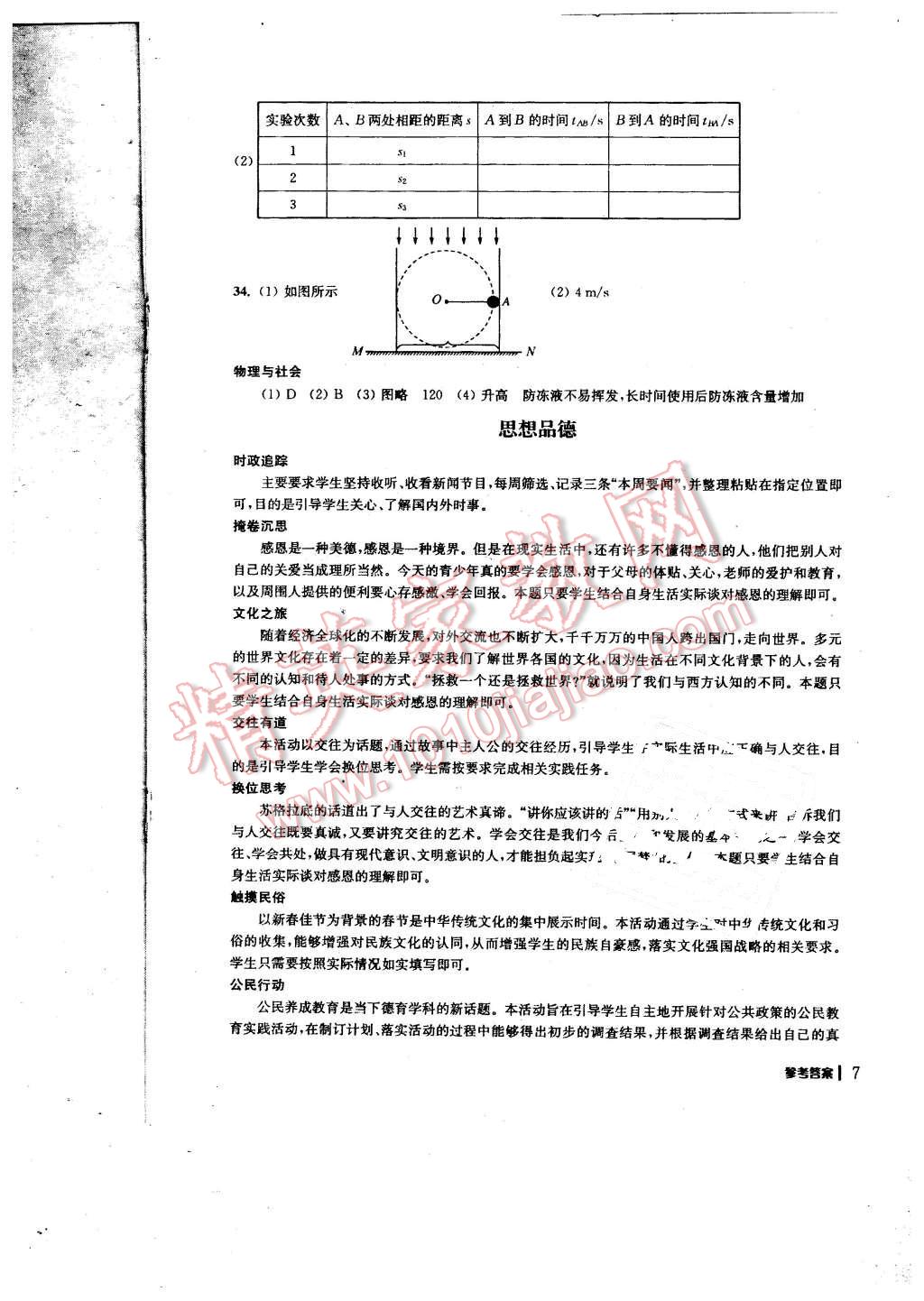 2016年愉快的寒假八年級合訂本南京出版社 第7頁