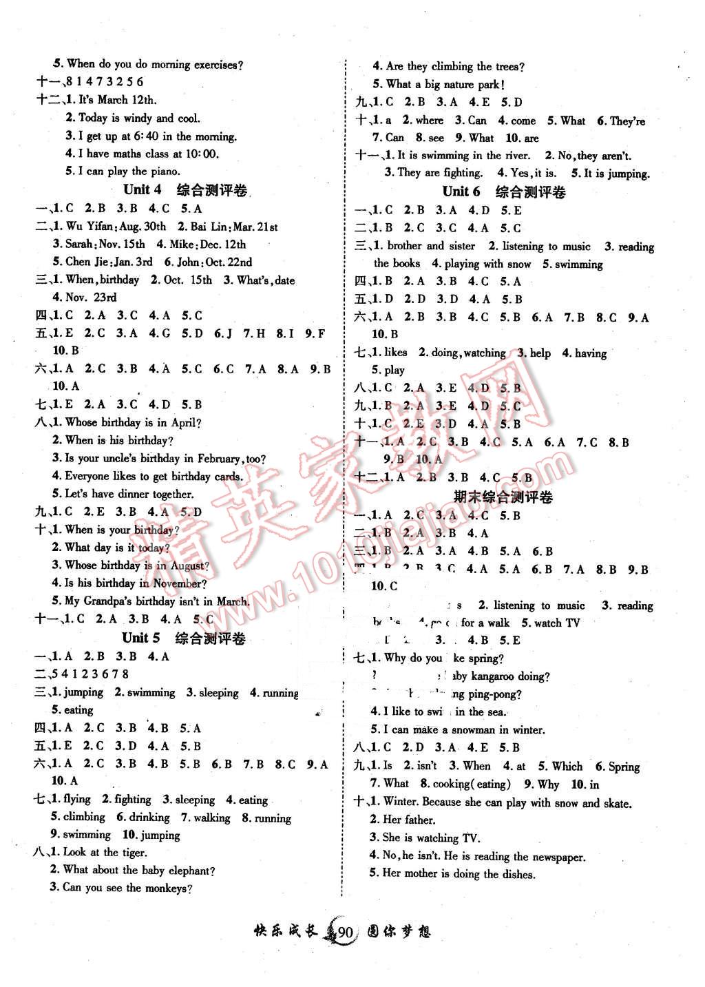 2016年優(yōu)質(zhì)課堂快樂(lè)成長(zhǎng)五年級(jí)英語(yǔ)下冊(cè)人教PEP版 第6頁(yè)