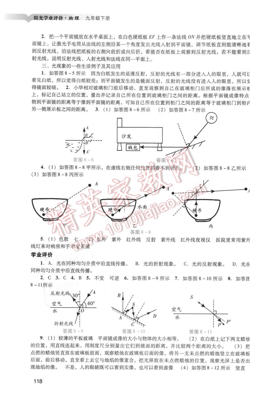 2016年陽(yáng)光學(xué)業(yè)評(píng)價(jià)九年級(jí)物理下冊(cè)人教版 第20頁(yè)