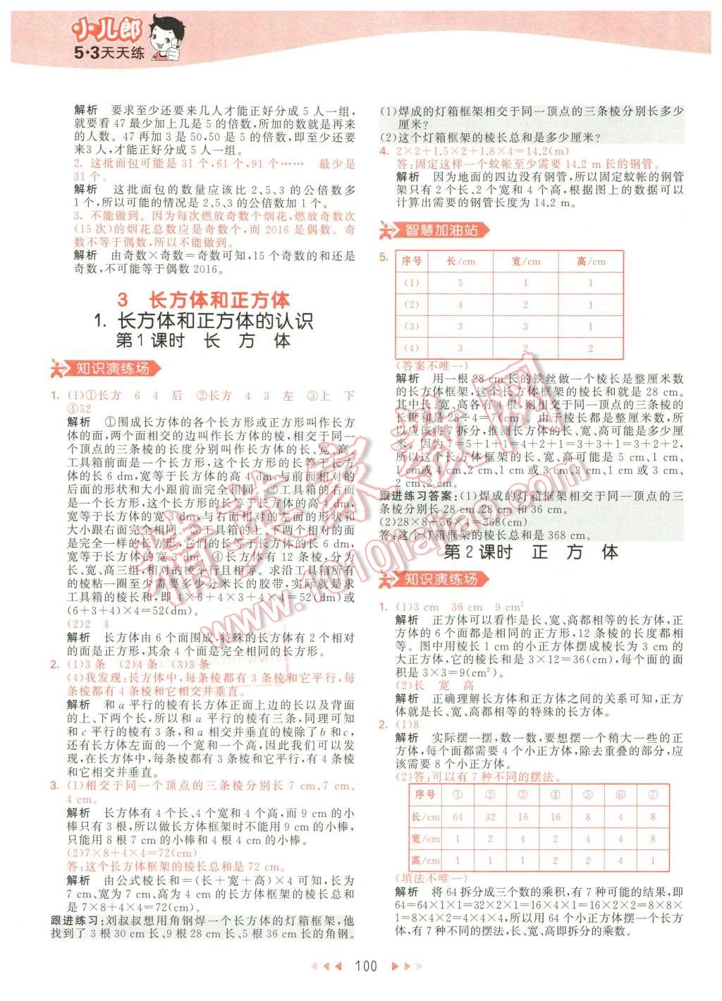 2016年53天天練小學(xué)數(shù)學(xué)五年級下冊人教版 第8頁