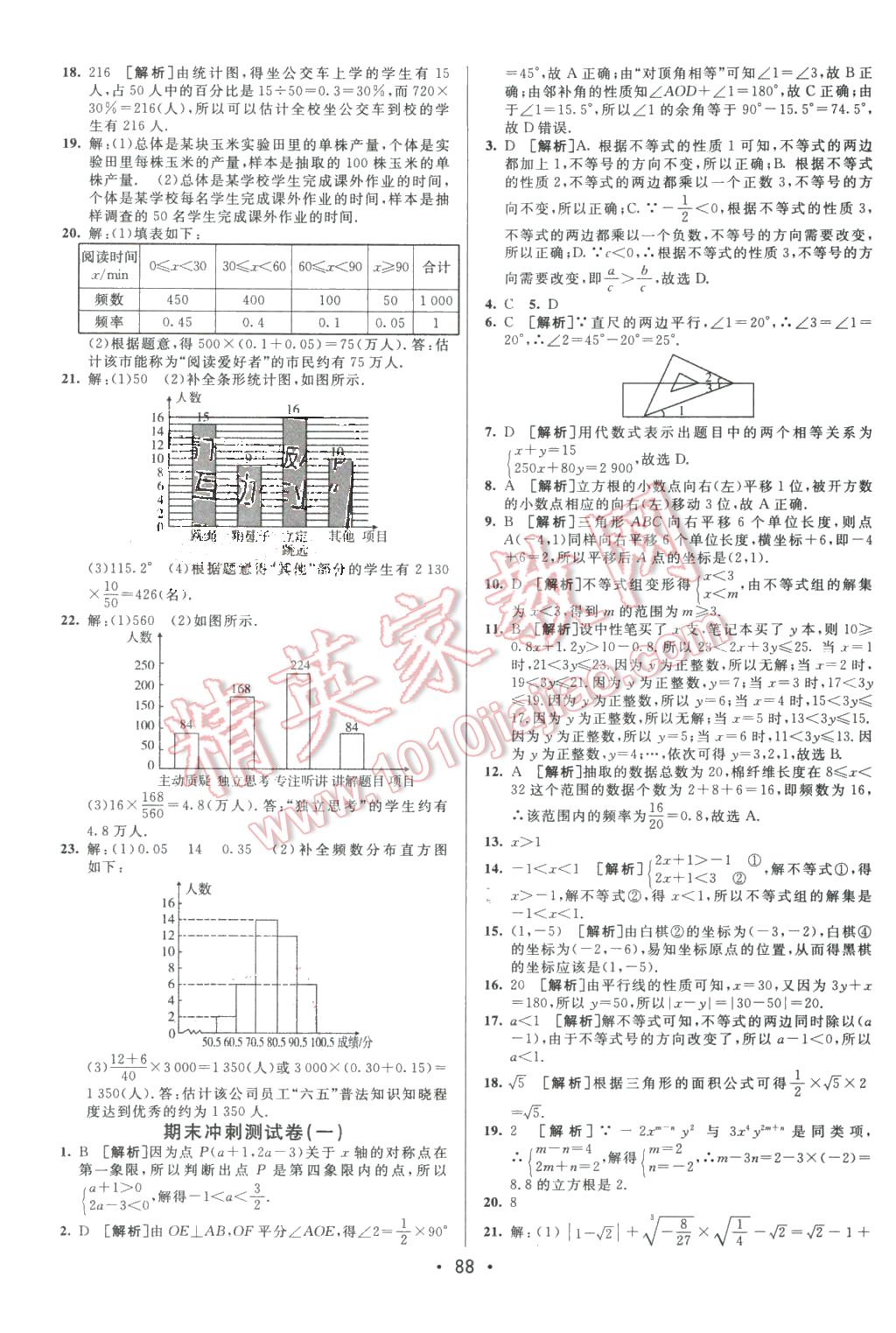 2016年期末考向標(biāo)海淀新編跟蹤突破測試卷七年級(jí)數(shù)學(xué)下冊人教版 第12頁