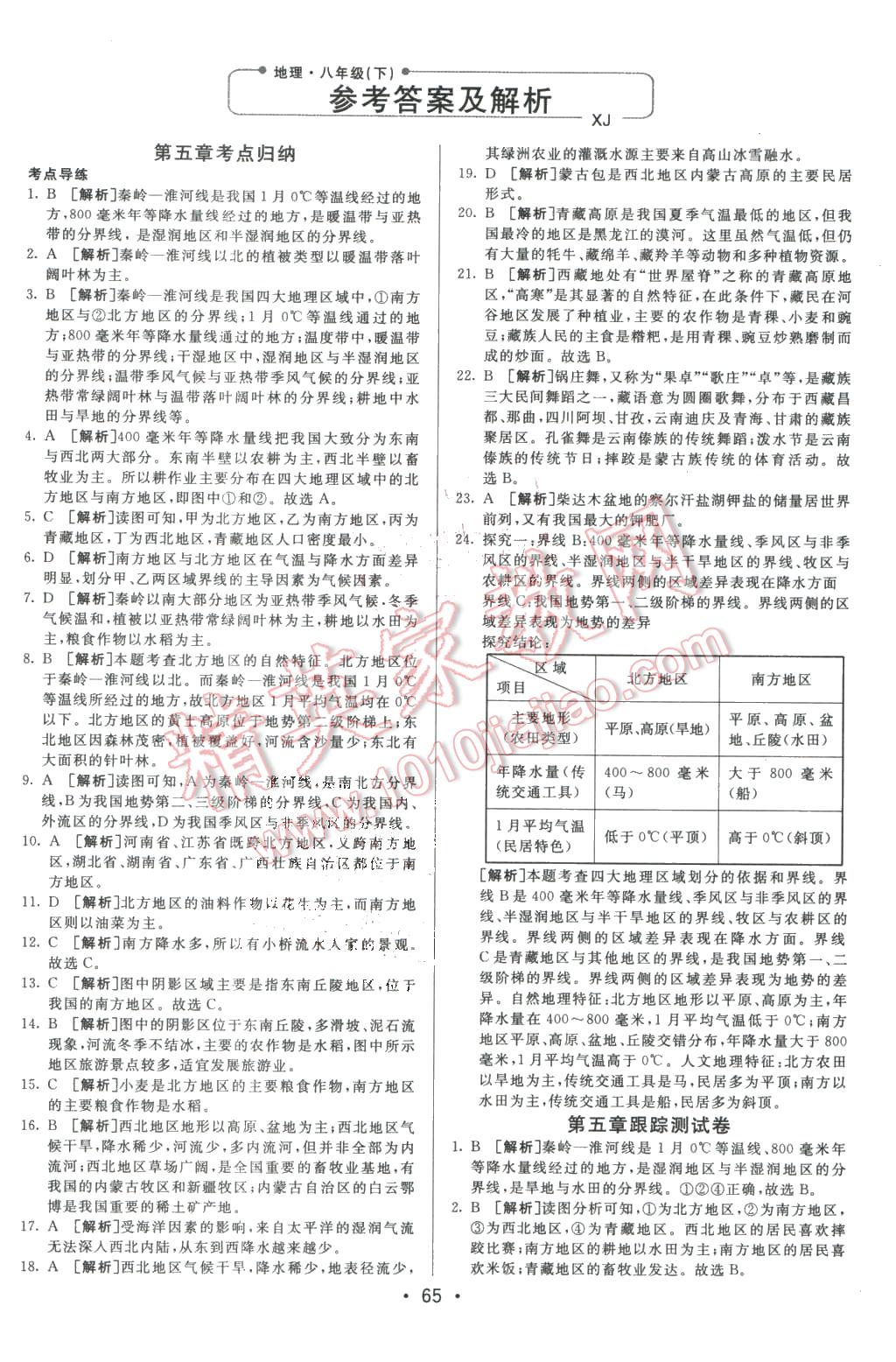 2016年期末考向標(biāo)海淀新編跟蹤突破測試卷八年級地理下冊湘教版 第1頁