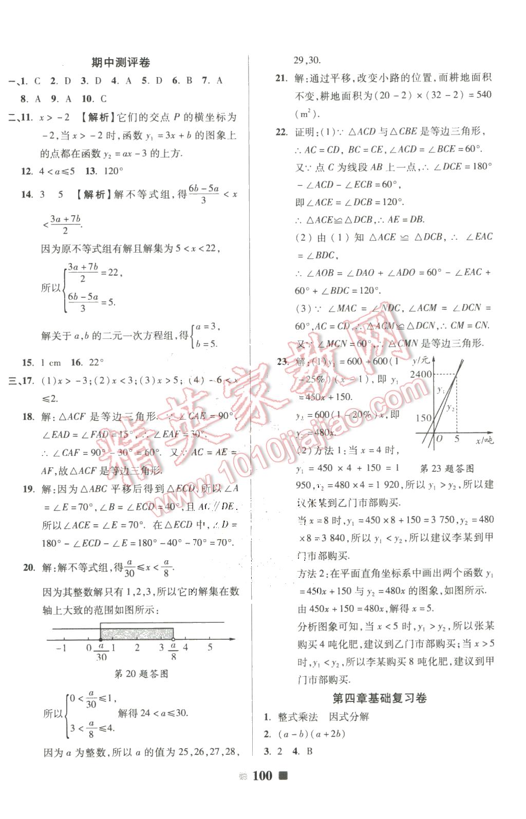 2016年優(yōu)加全能大考卷八年級數(shù)學下冊北師大版 第8頁