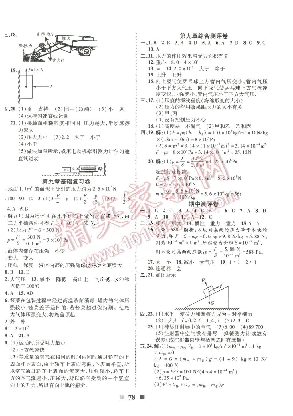 2016年優(yōu)加全能大考卷八年級物理下冊人教版 第2頁