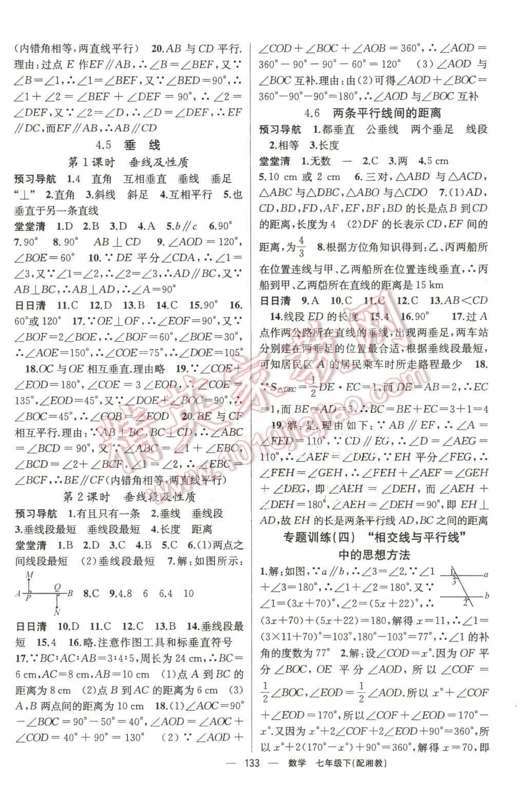 2016年四清導(dǎo)航七年級數(shù)學(xué)下冊湘教版 第10頁