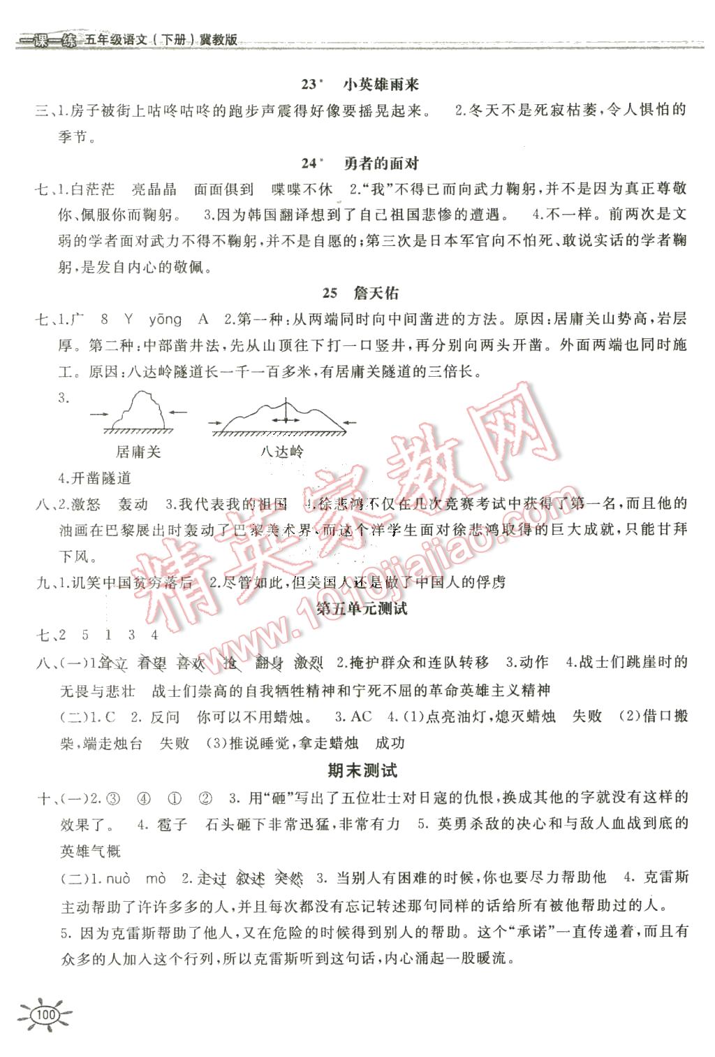 2016年新編1課1練五年級(jí)語(yǔ)文下冊(cè)冀教版 第7頁(yè)