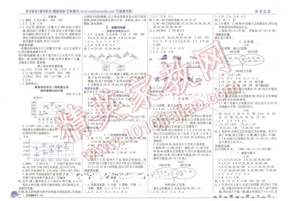 2016年全優(yōu)訓(xùn)練零失誤優(yōu)化作業(yè)本五年級數(shù)學(xué)下冊北京版 第2頁