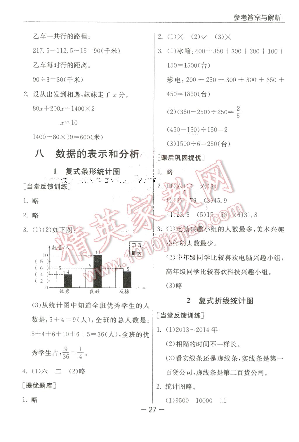 2016年實驗班提優(yōu)課堂五年級數(shù)學(xué)下冊北師大版 第27頁