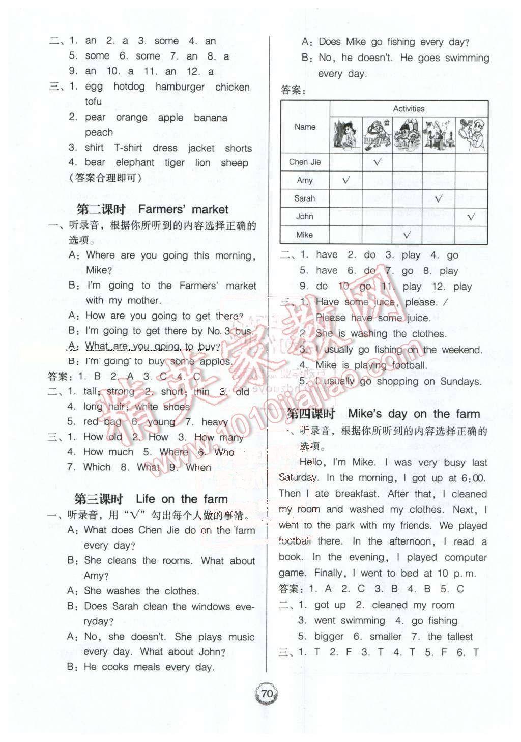 2016年百年學(xué)典課時(shí)學(xué)練測(cè)六年級(jí)英語下冊(cè)人教PEP版 第8頁