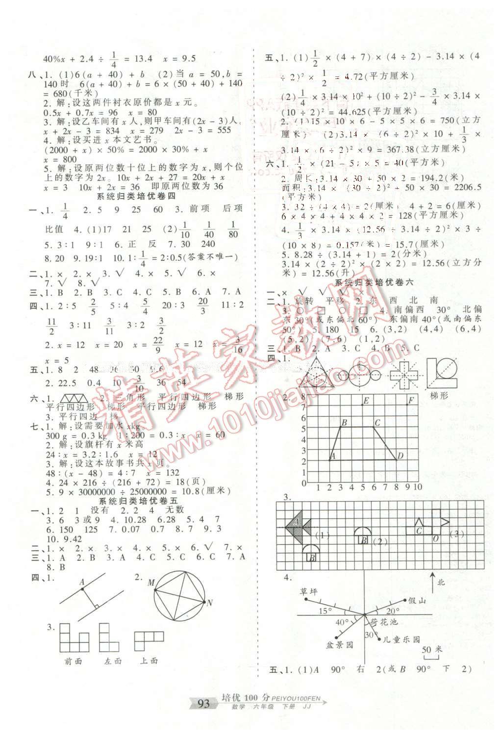 2016年王朝霞培優(yōu)100分六年級(jí)數(shù)學(xué)下冊(cè)冀教版 第5頁