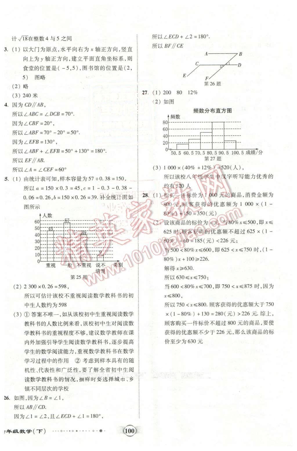 2016年全程優(yōu)選卷七年級數(shù)學下冊人教版 第16頁