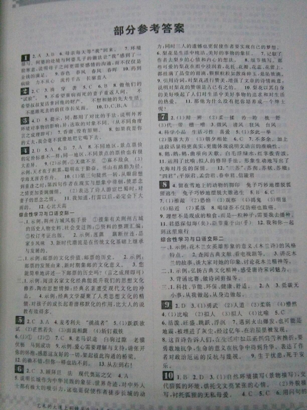 2016年長(zhǎng)江寒假作業(yè)七年級(jí)語(yǔ)文鄂教版 第16頁(yè)