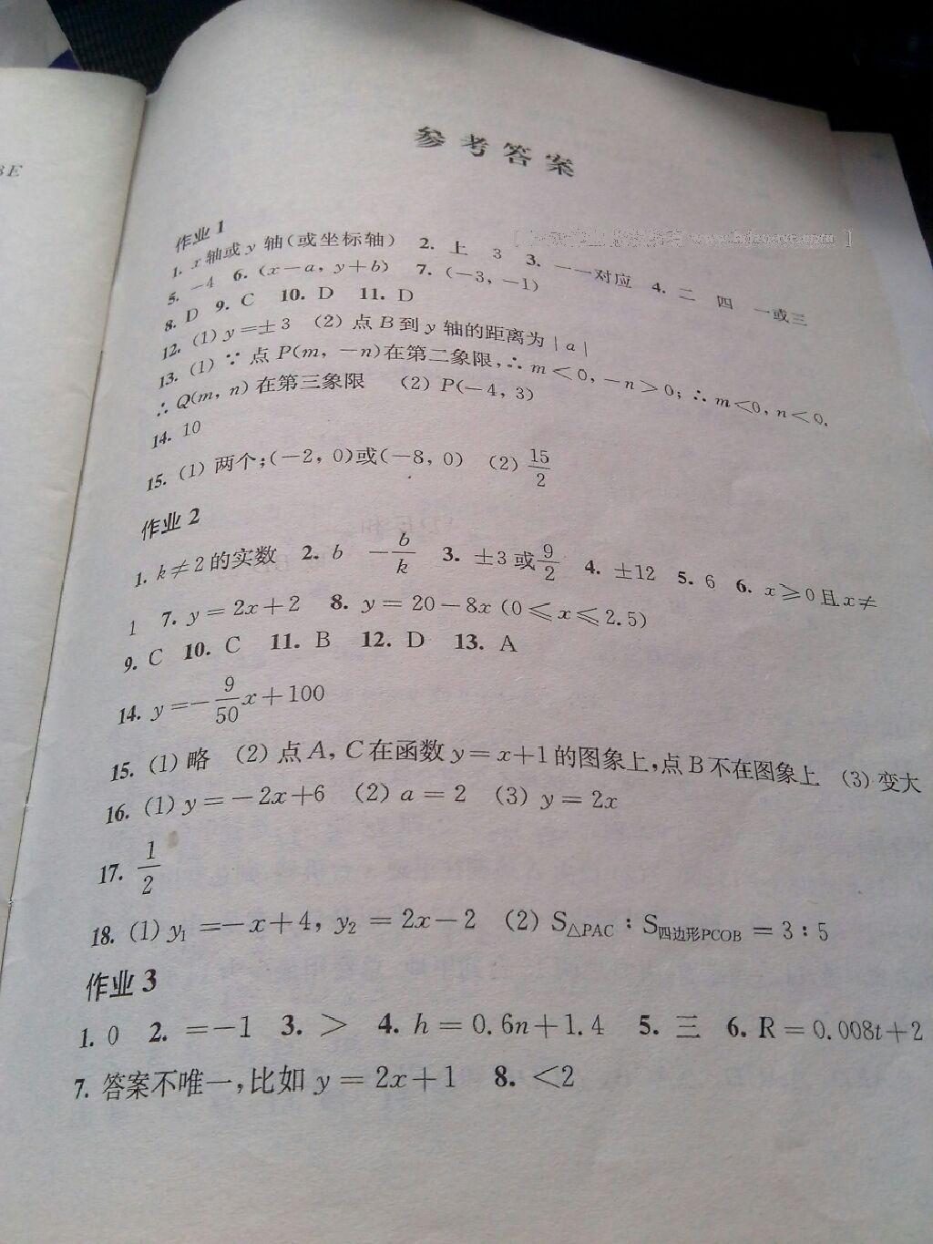 數(shù)學(xué)寒假作業(yè)八年級滬科版上海科學(xué)技術(shù)出版社 第29頁