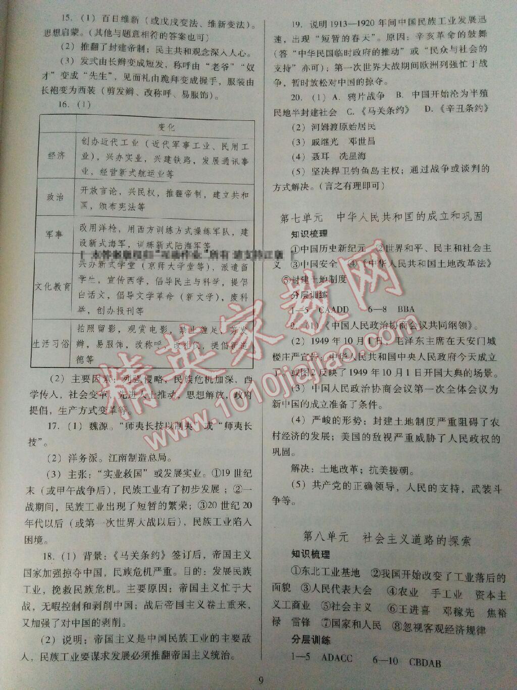 2016年山西省中考指导历史 第9页