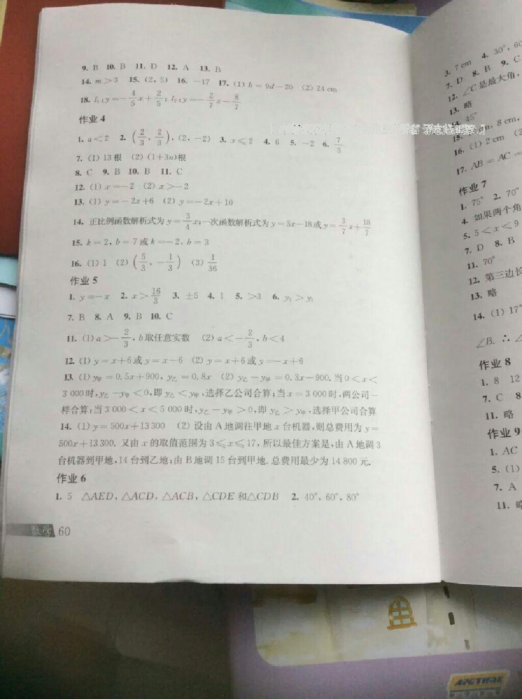 数学寒假作业八年级沪科版上海科学技术出版社 第18页