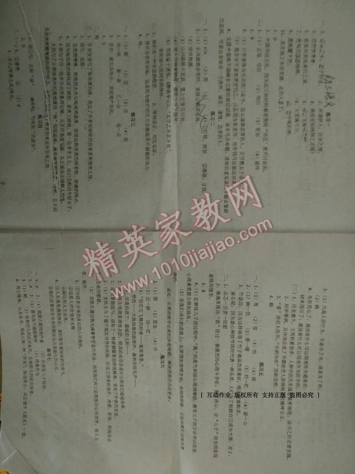 2016年寒假學習與應用初中九年級合訂本 第14頁