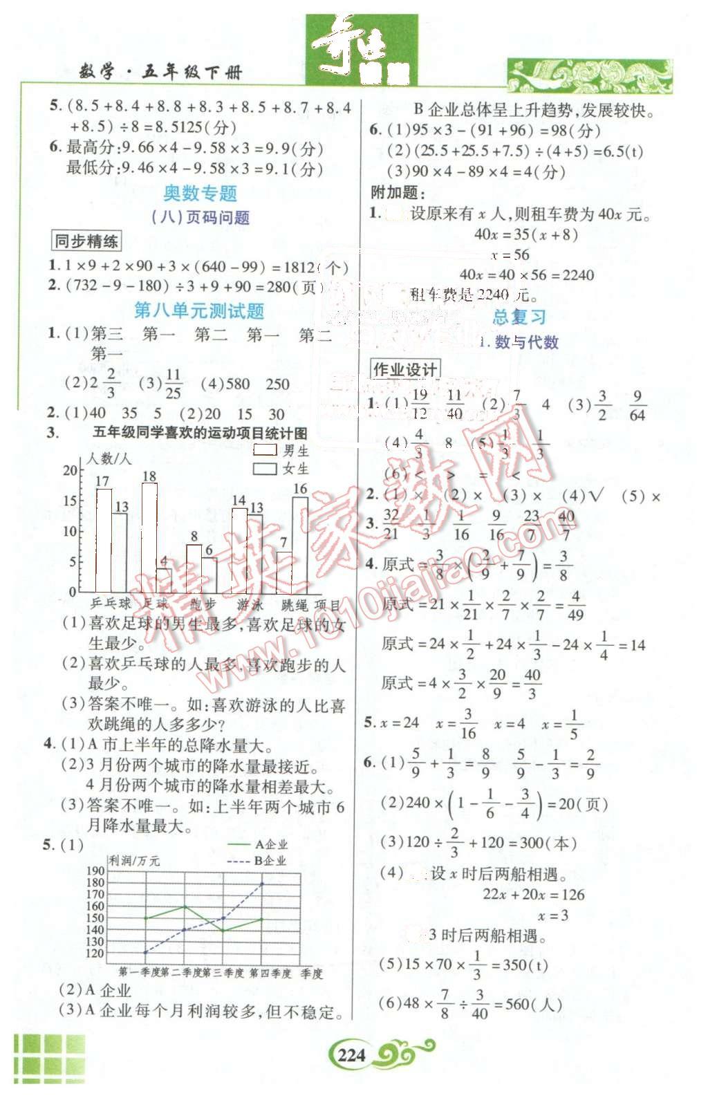 2016年奇迹课堂五年级数学下册北师大版 第15页