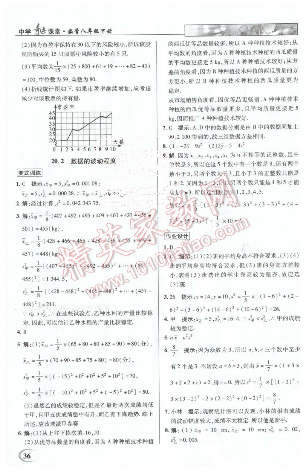 2016年英才教程中學(xué)奇跡課堂教材解析完全學(xué)習(xí)攻略八年級數(shù)學(xué)下冊人教版 第36頁