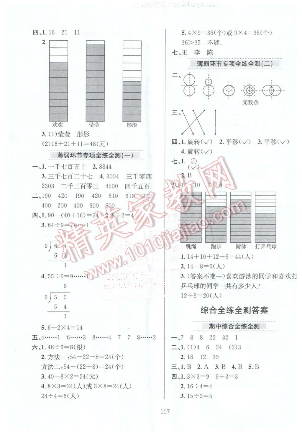 2016年小學教材全練二年級數(shù)學下冊人教版天津?qū)Ｓ?nbsp;第11頁