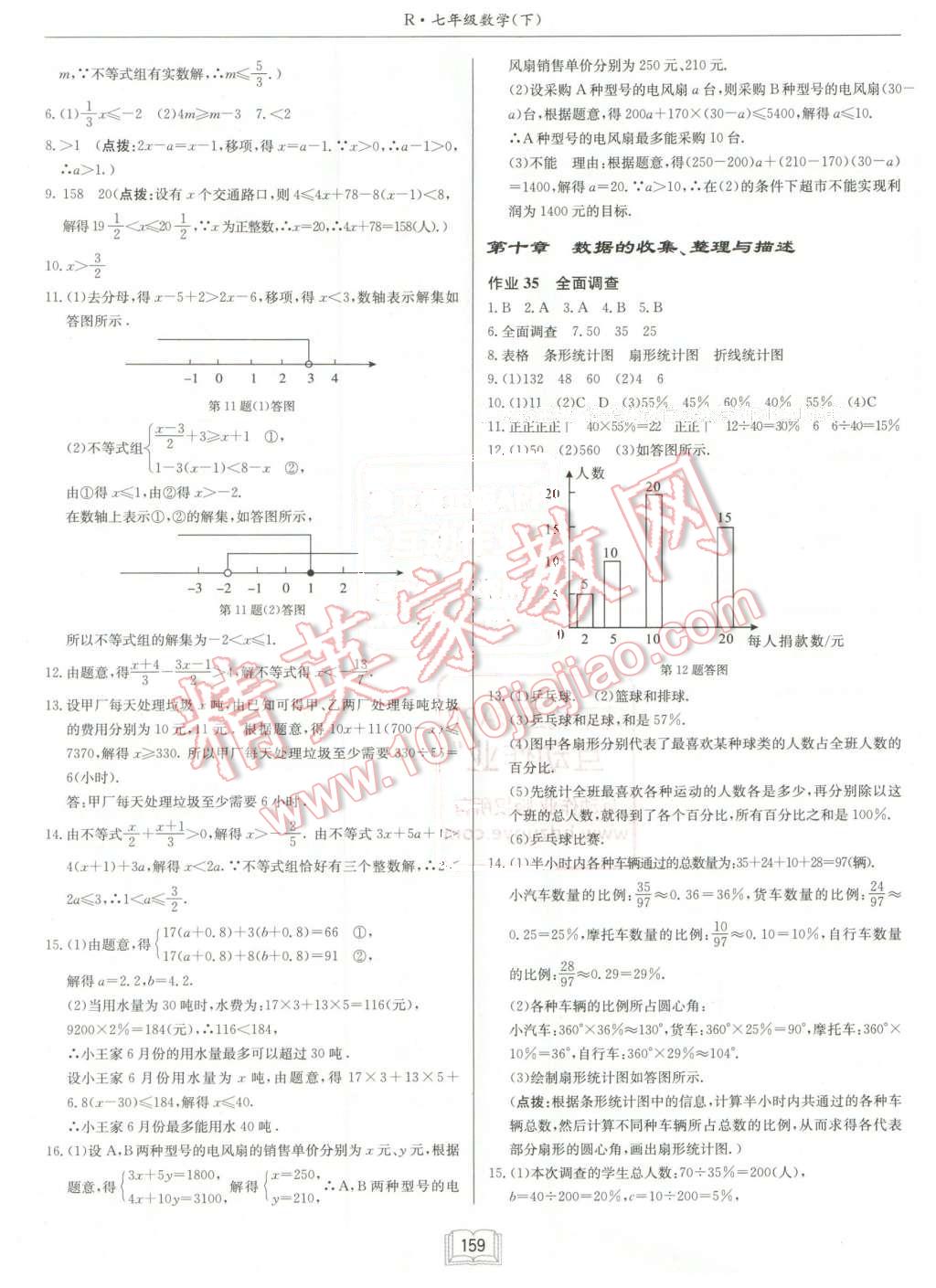 2016年啟東中學(xué)作業(yè)本七年級(jí)數(shù)學(xué)下冊(cè)人教版 第15頁(yè)