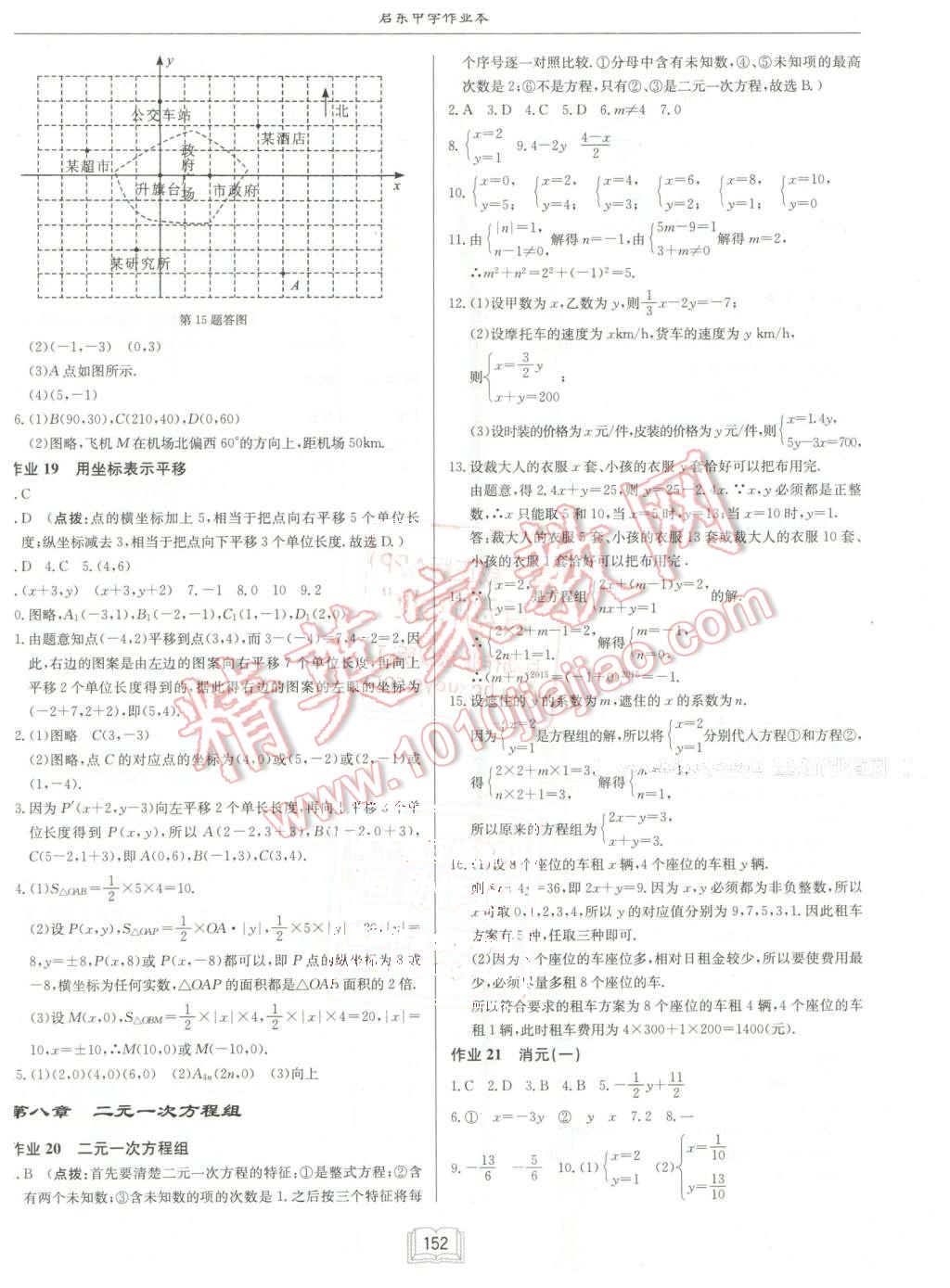 2016年启东中学作业本七年级数学下册人教版 第8页