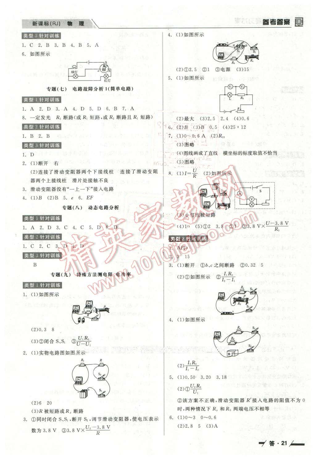 2016年全品中考復(fù)習(xí)方案聽課手冊(cè)物理人教版 第21頁(yè)