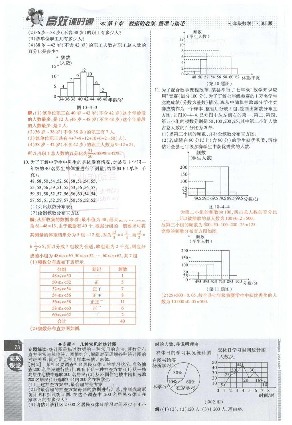 2016年高效課時通10分鐘掌控課堂七年級數(shù)學(xué)下冊人教版 第80頁