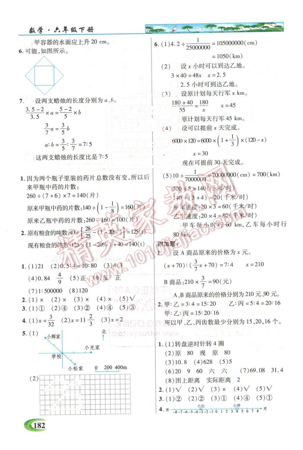 2016年引探练创英才教程六年级数学下册人教版 第7页