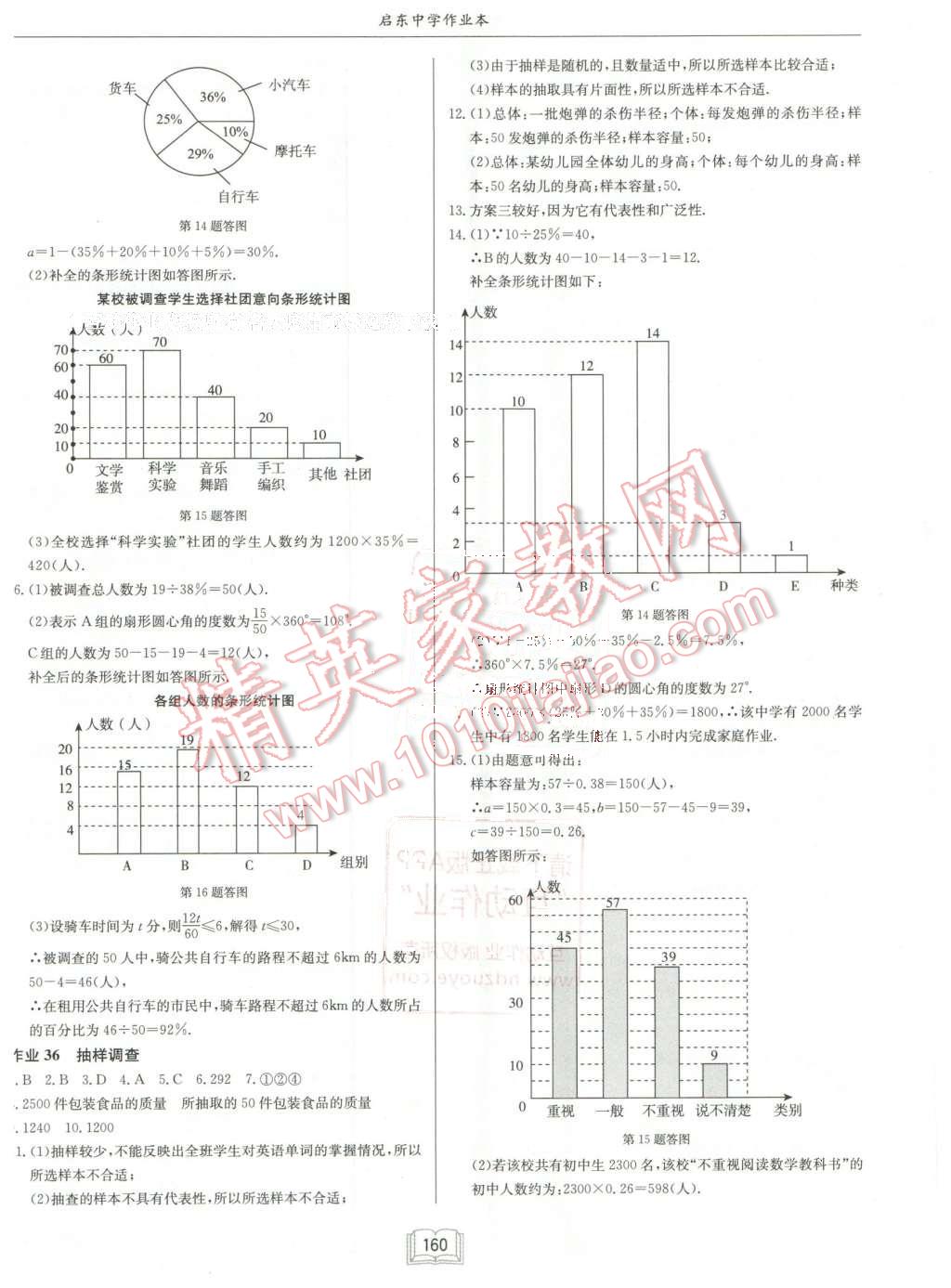 2016年啟東中學(xué)作業(yè)本七年級數(shù)學(xué)下冊人教版 第16頁