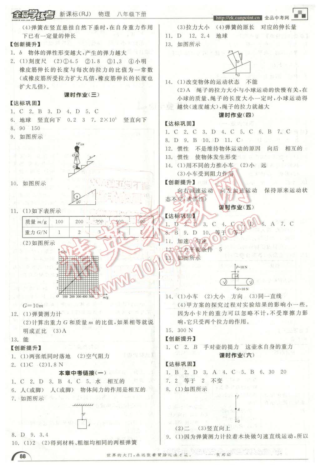 2016年全品學(xué)練考八年級物理下冊人教版 第6頁