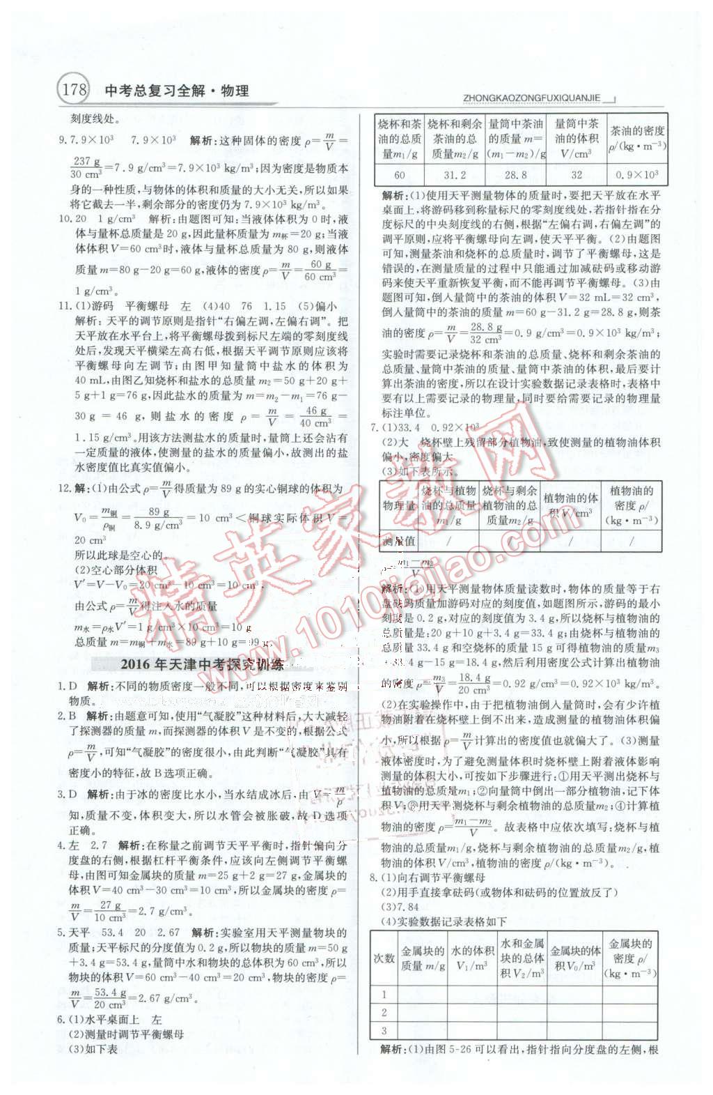 2016年中学教材全解中考总复习全解物理人教版天津专版 第14页