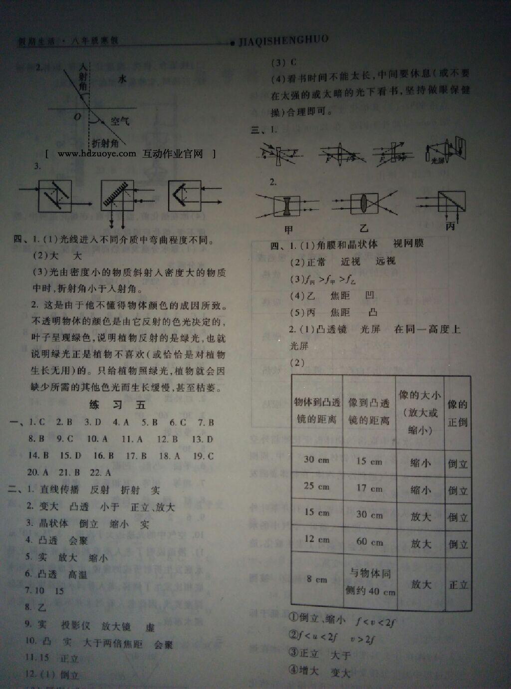 2016年假期生活八年級(jí)物理人教版方圓電子音像出版社 第7頁(yè)