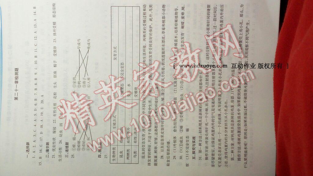 2015年學(xué)習(xí)檢測八年級生物學(xué)下冊 第13頁