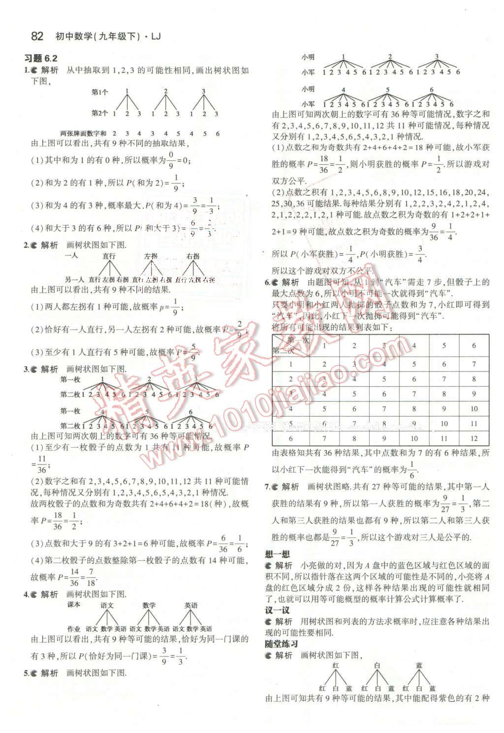 课本2016年鲁教版九年级数学下册&nbsp;第12页