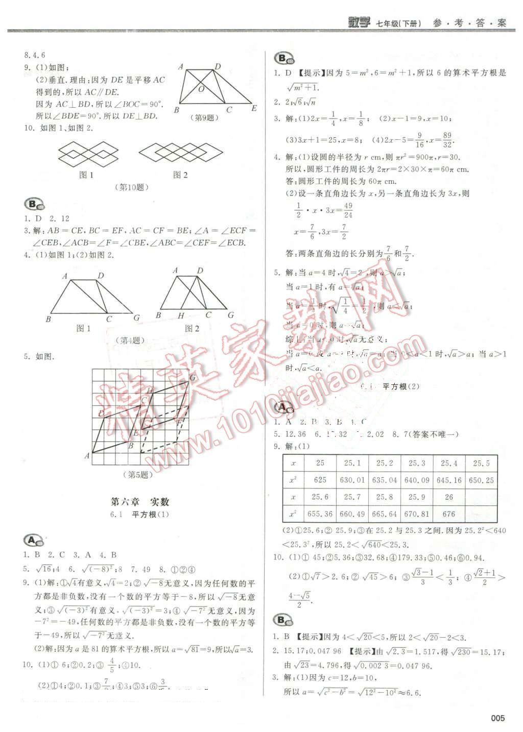 2016年學(xué)習(xí)質(zhì)量監(jiān)測(cè)七年級(jí)數(shù)學(xué)下冊(cè)人教版 第5頁