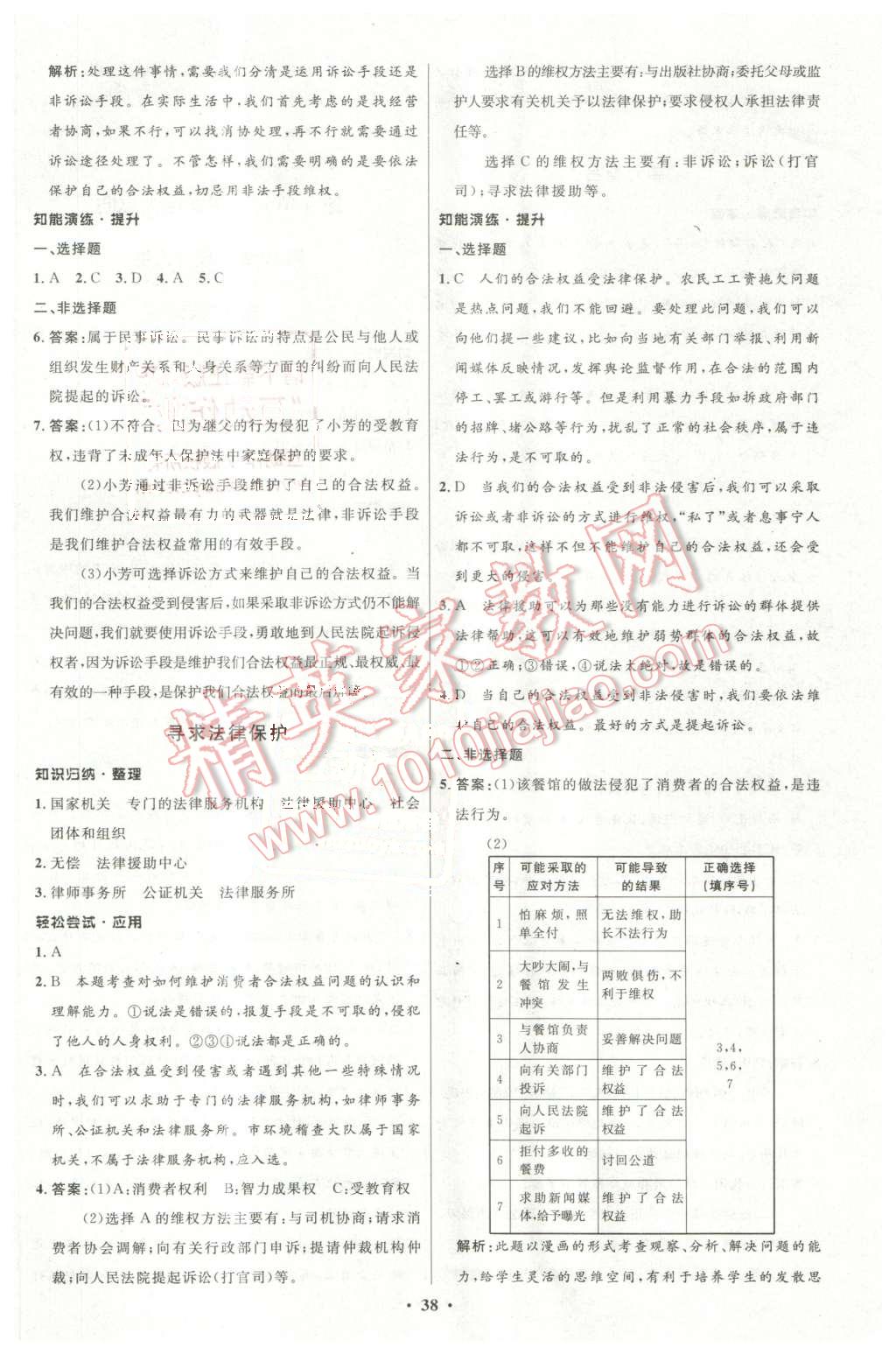 2016年初中同步测控优化设计八年级思想品德下册北师大版 第14页