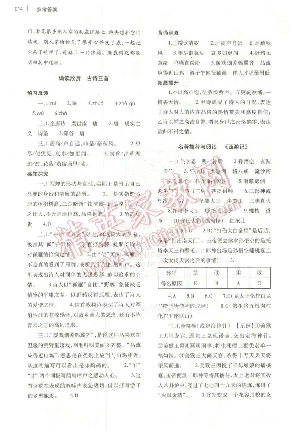 2016年基礎(chǔ)訓(xùn)練七年級語文下冊蘇教版僅限河南省使用大象出版社 第14頁