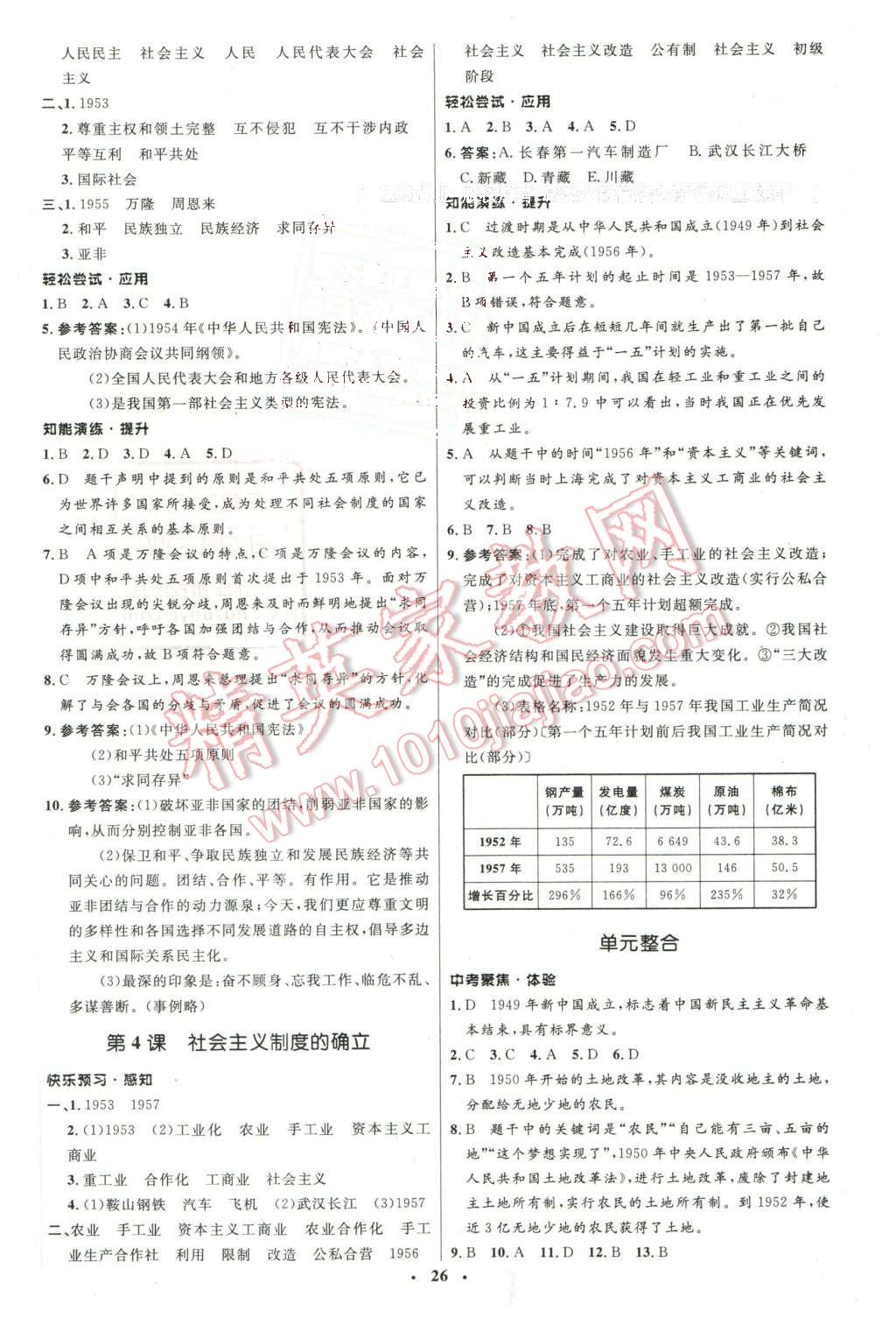 2016年初中同步測(cè)控優(yōu)化設(shè)計(jì)八年級(jí)歷史下冊(cè)北師大版 第2頁(yè)