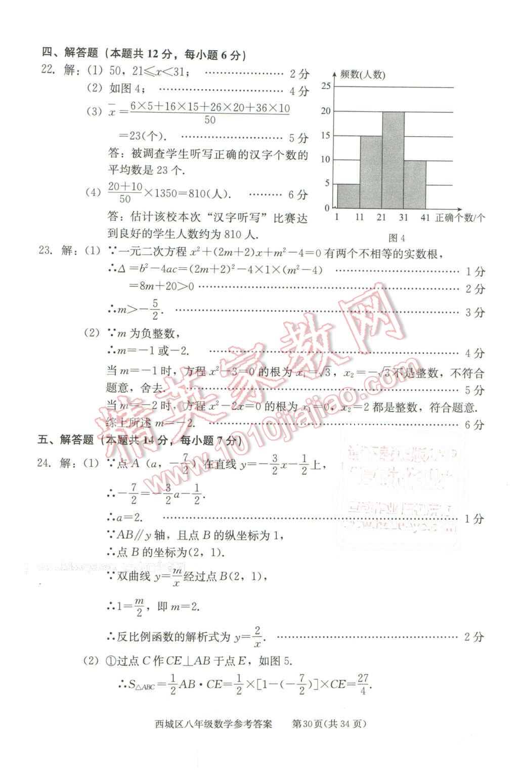 2016年学习探究诊断八年级数学下册 第30页