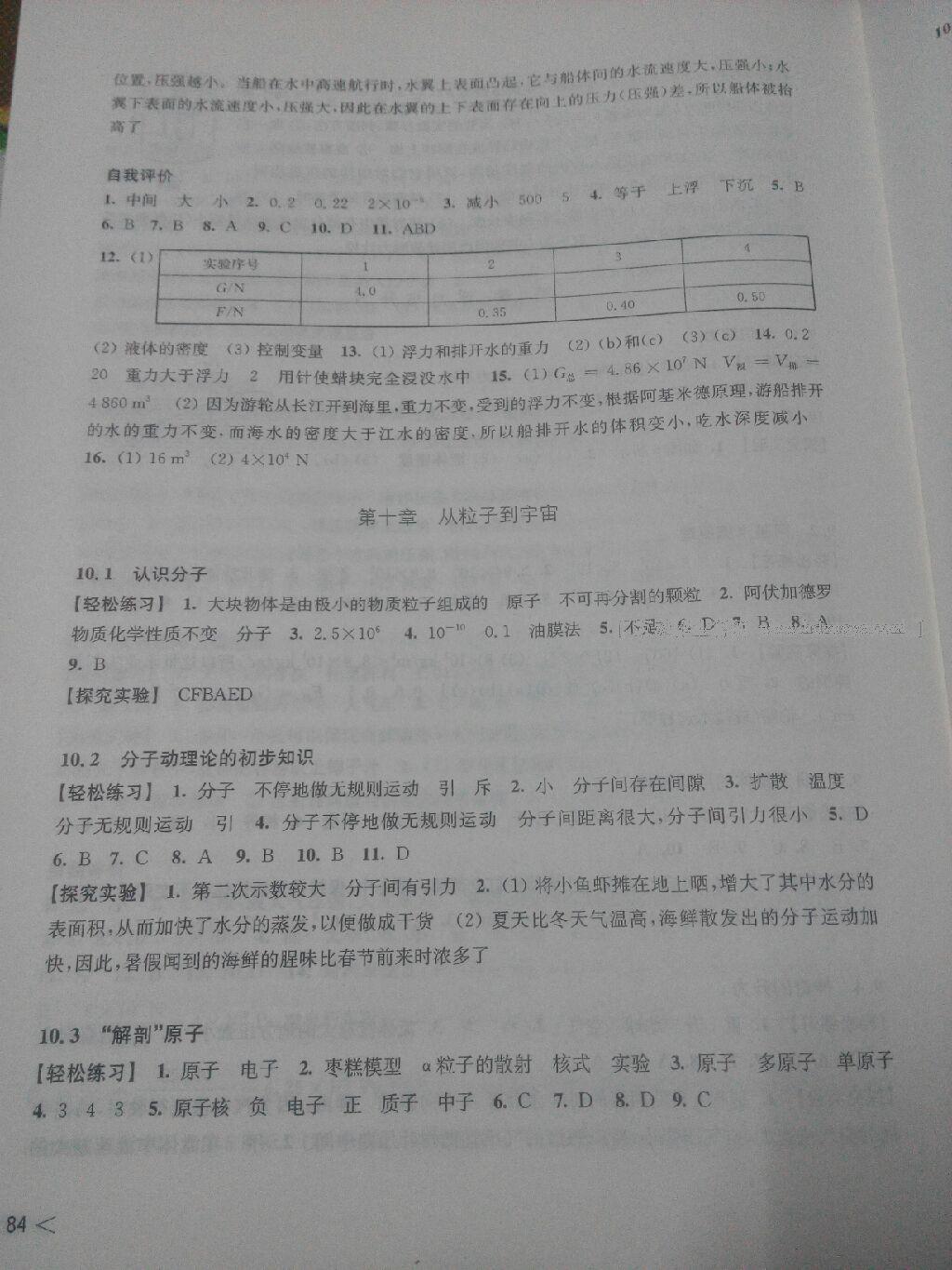 2015年初中物理同步練習(xí)八年級(jí)下冊(cè)滬粵版 第87頁(yè)