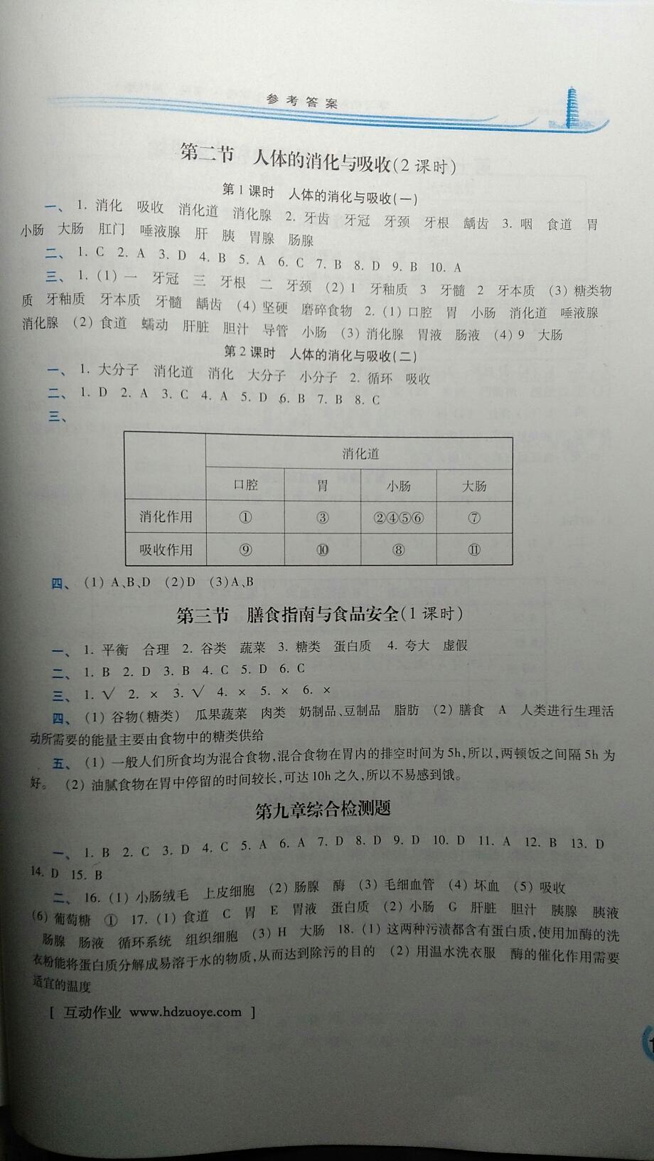 2015年学习检测七年级生物学下册苏教版 第30页