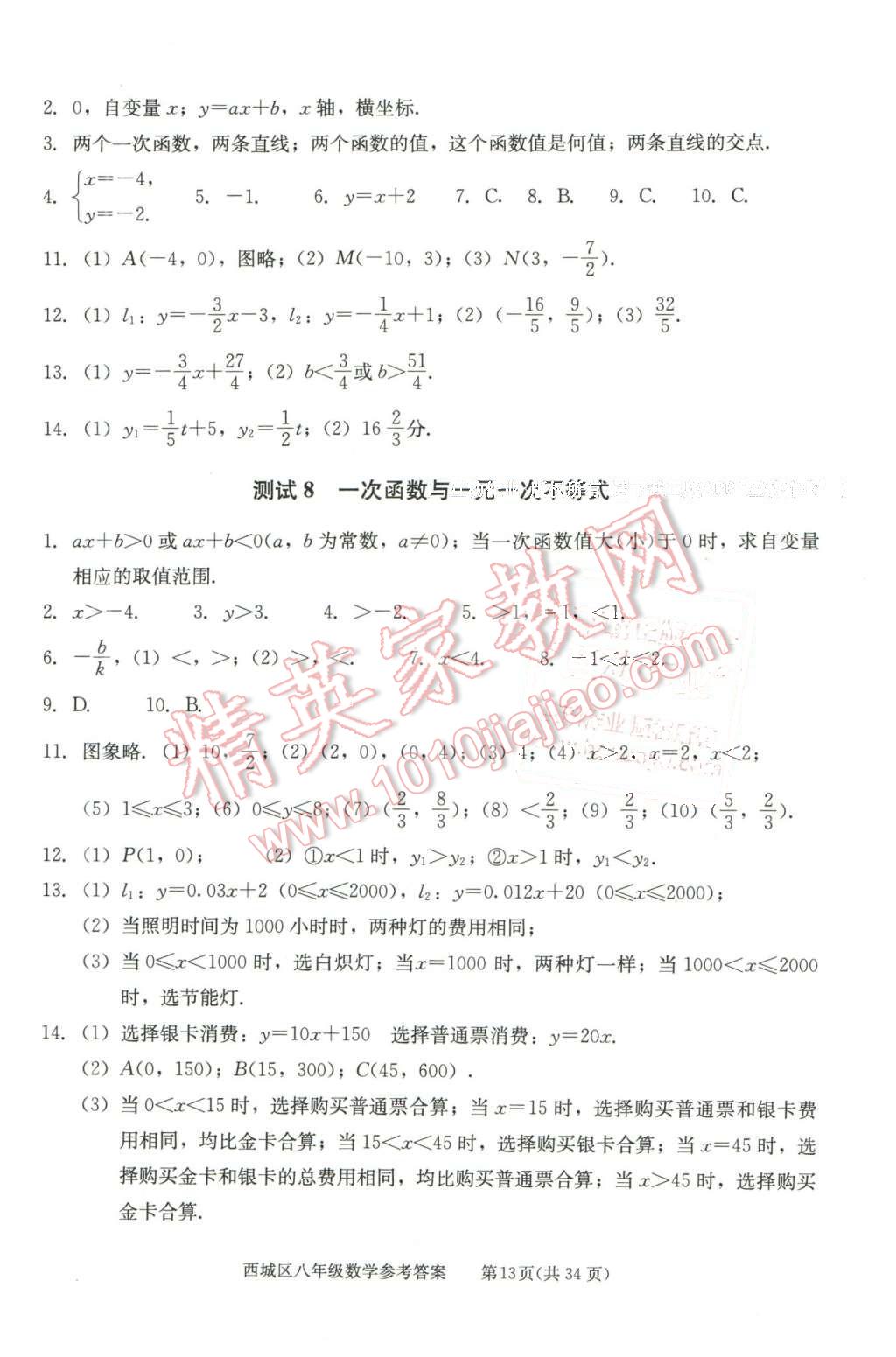 2016年学习探究诊断八年级数学下册 第13页