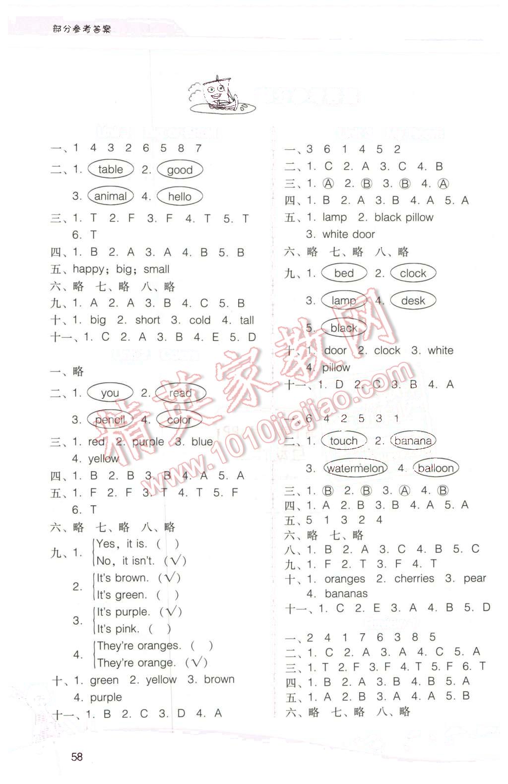 2016年自主與互動(dòng)學(xué)習(xí)新課程學(xué)習(xí)輔導(dǎo)三年級(jí)英語(yǔ)下冊(cè)粵人民版 第6頁(yè)