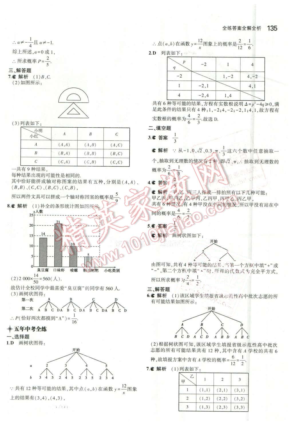 2016年5年中考3年模擬初中數(shù)學(xué)九年級(jí)下冊(cè)湘教版 第36頁(yè)