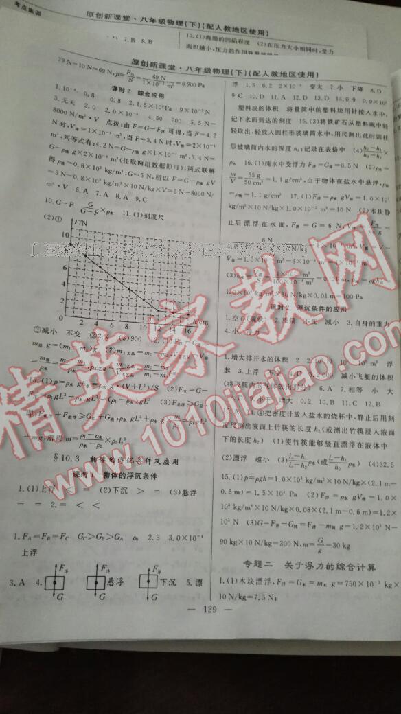 2015年原創(chuàng)新課堂八年級(jí)物理下冊(cè)人教版 第28頁(yè)