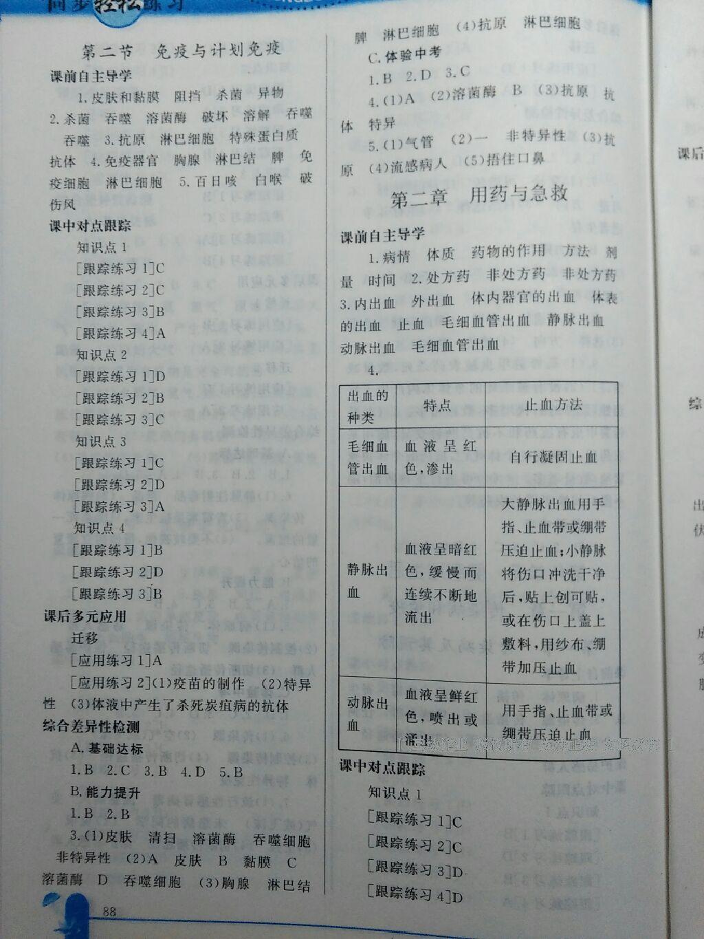 2015年同步轻松练习八年级生物学下册人教版 第20页